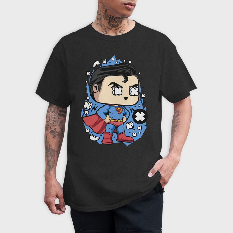Superman Chibi Burst, Tricou Barbati (Unisex)