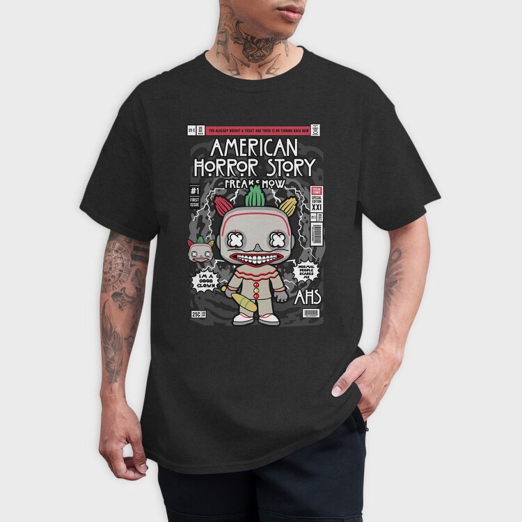 Freakshow Clown Horror, Tricou Barbati (Unisex)