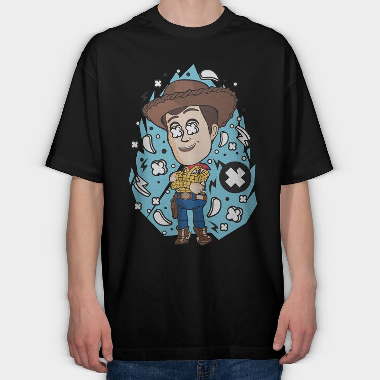 Cowboy X Explosion, Tricou Oversize Barbati (Unisex)