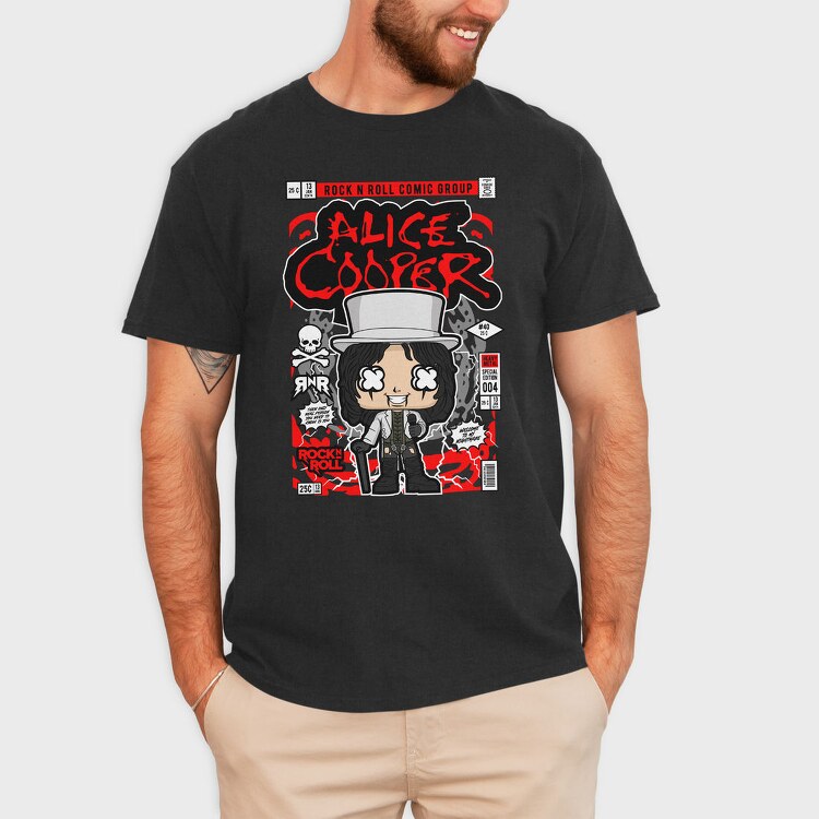 Alice Cooper Rock Roll, Tricou Barbati (Unisex)