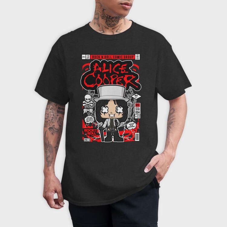 Alice Cooper Rock Roll, Tricou Barbati (Unisex)