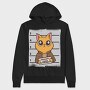 Mugshot Cat, Hanorac Oversize Barbati (Unisex)