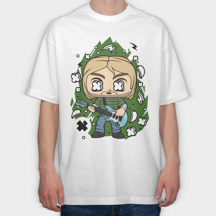 Rockstar Guitar Hero, Tricou Oversize Barbati (Unisex)