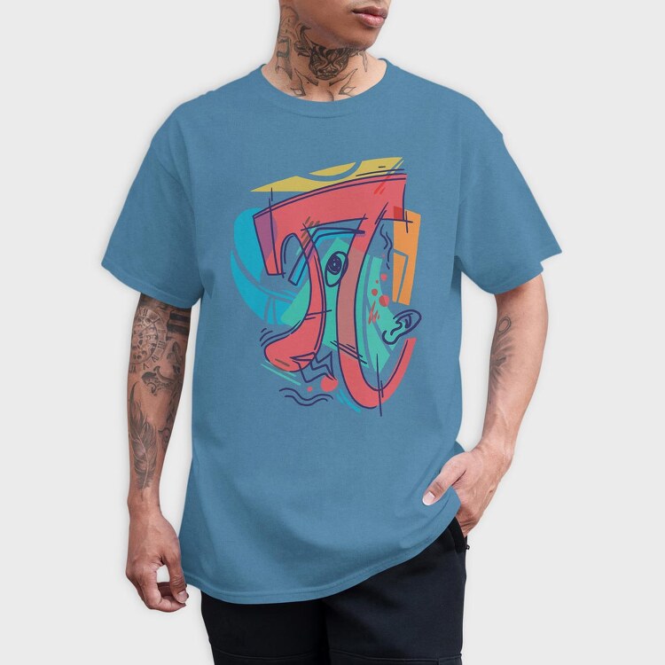 Cubist Pi, Tricou Barbati (Unisex)