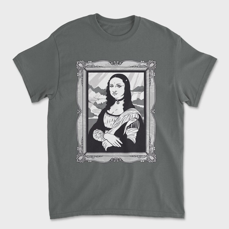 Gothic Mona Lisa, Tricou Barbati (Unisex)