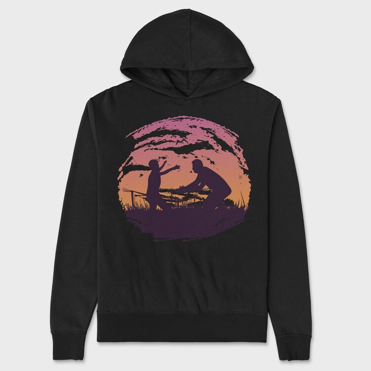 Dad And Child, Hanorac Oversize Barbati (Unisex)