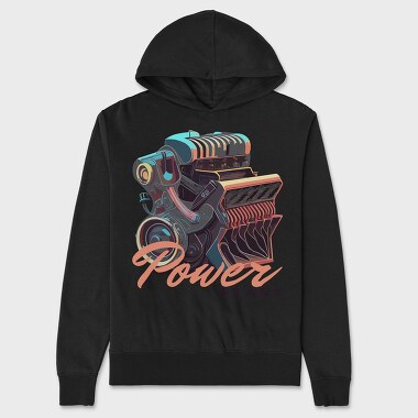 Car Engine Power Plant, Hanorac Oversize Barbati (Unisex)