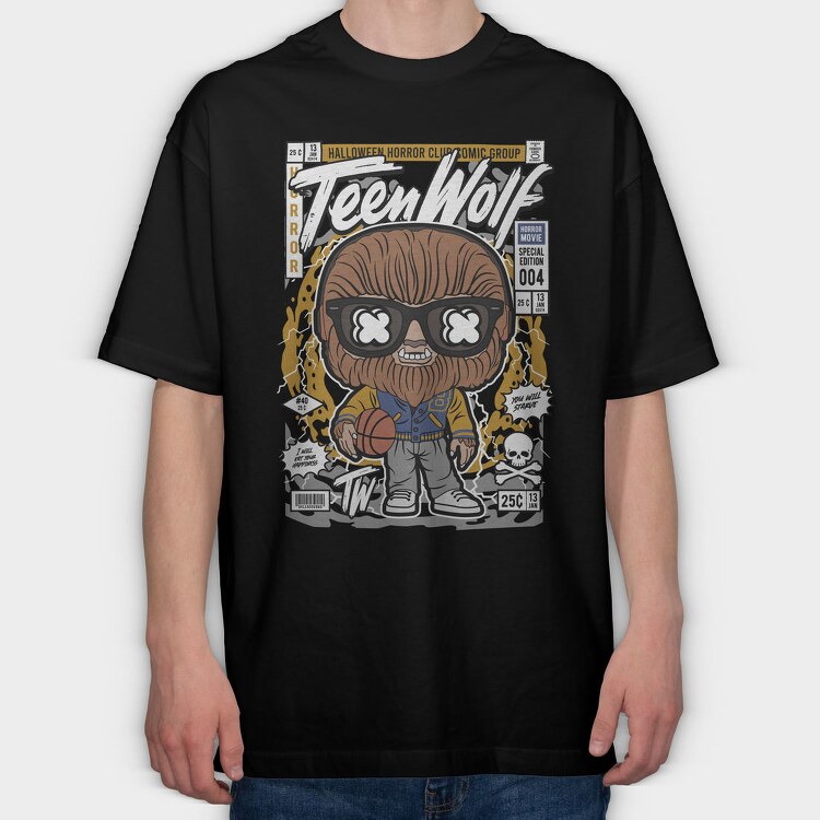 Teen Wolf Horror Comic, Tricou Oversize Barbati (Unisex)