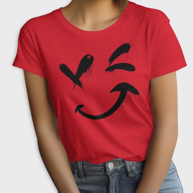 Emoji Happy Face, Tricou Femei