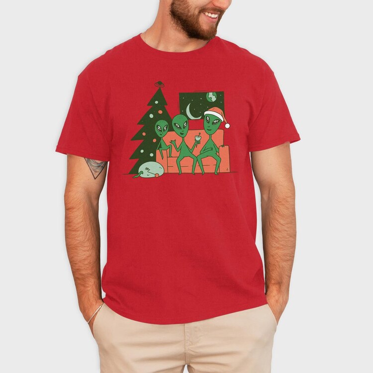 Alien Christmas, Tricou Barbati (Unisex)