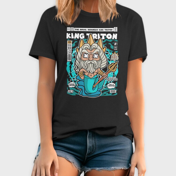 King Tritons Trident, Tricou Barbati (Unisex)
