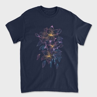 Flower Line, Tricou Barbati (Unisex)
