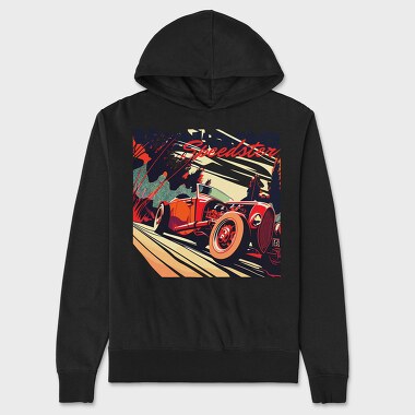 Hotroad Car Vintage Phrase Vintage Speedster, Hanorac Oversize Barbati (Unisex)