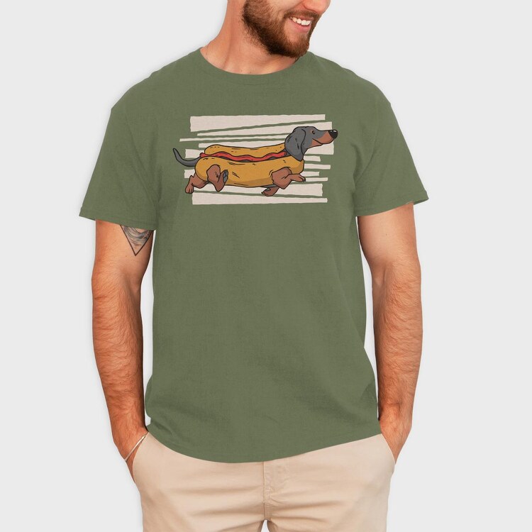 Hot Dog, Tricou Barbati (Unisex)
