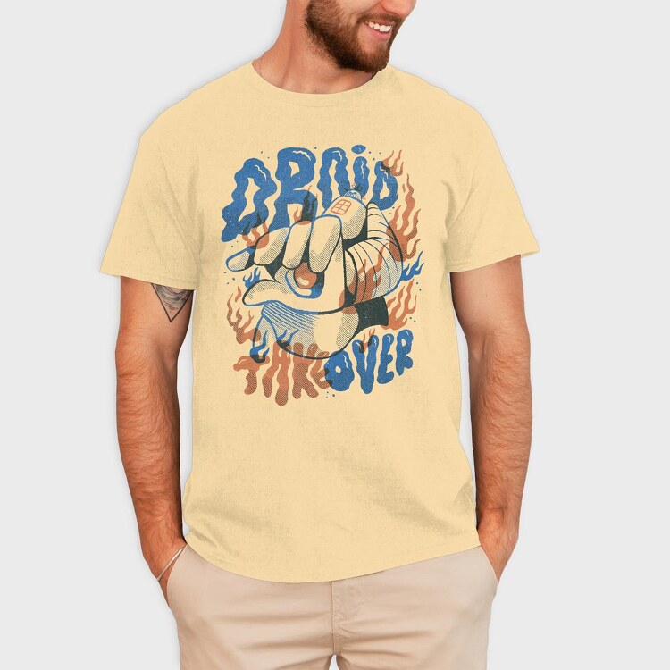 Robot Invasion 07, Tricou Barbati (Unisex)