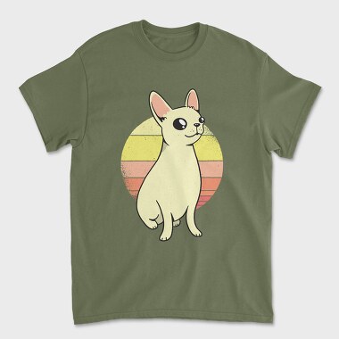 Tricou Barbati (Unisex), Chihuahua Retro Sunset