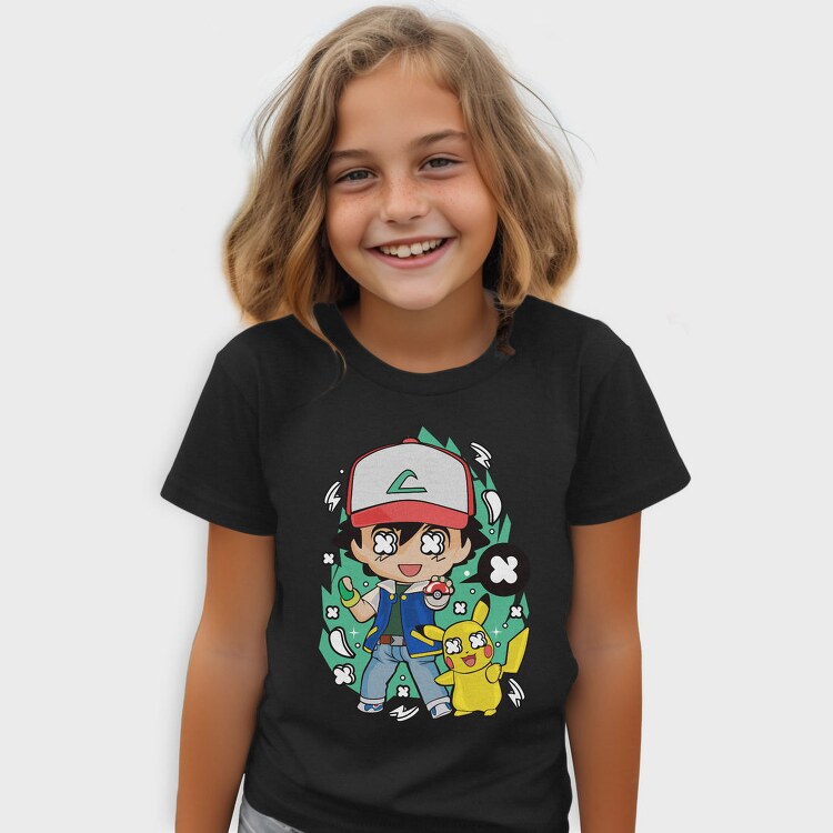Pikachu Ash Streetwear, Tricou Copii