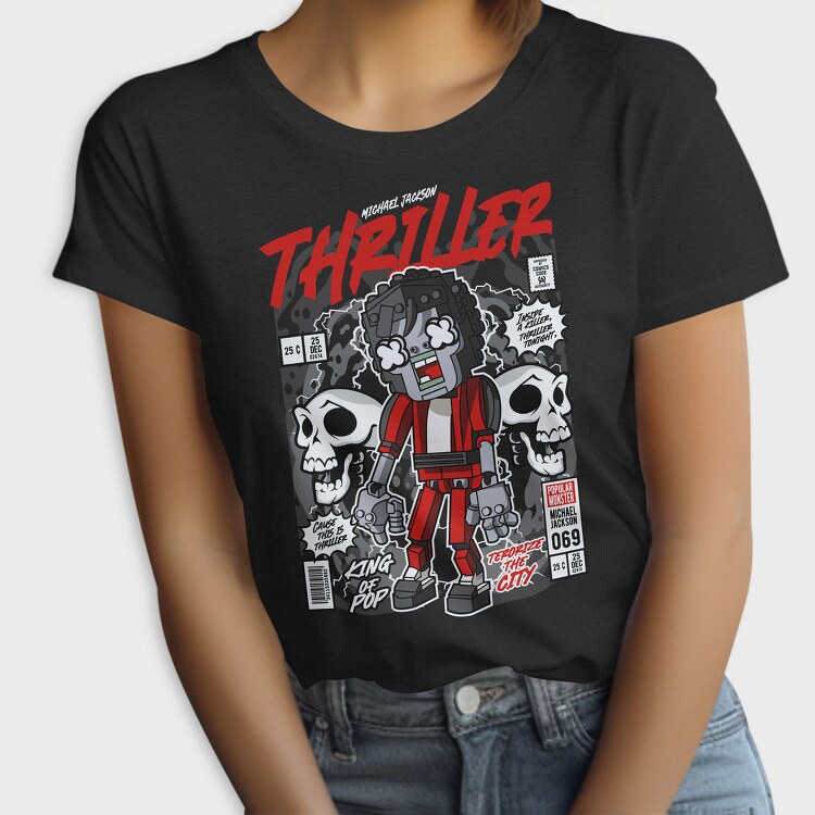 Thriller Robot Skull, Tricou Femei
