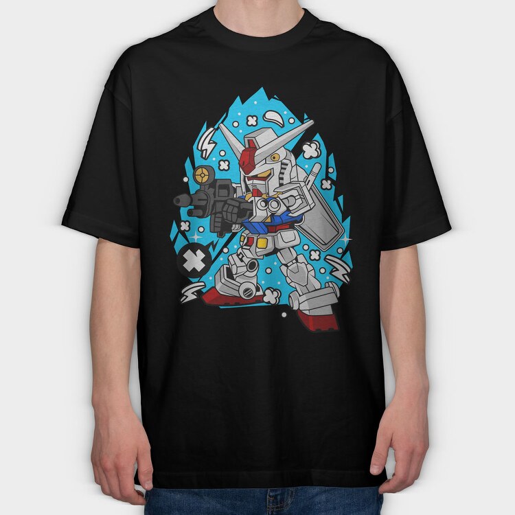 Gundam Burst Storm, Tricou Oversize Barbati (Unisex)