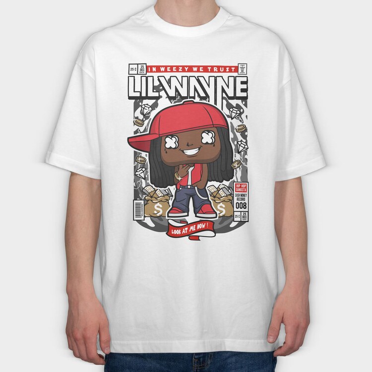 Lil Wayne Streetwear, Tricou Oversize Barbati (Unisex)