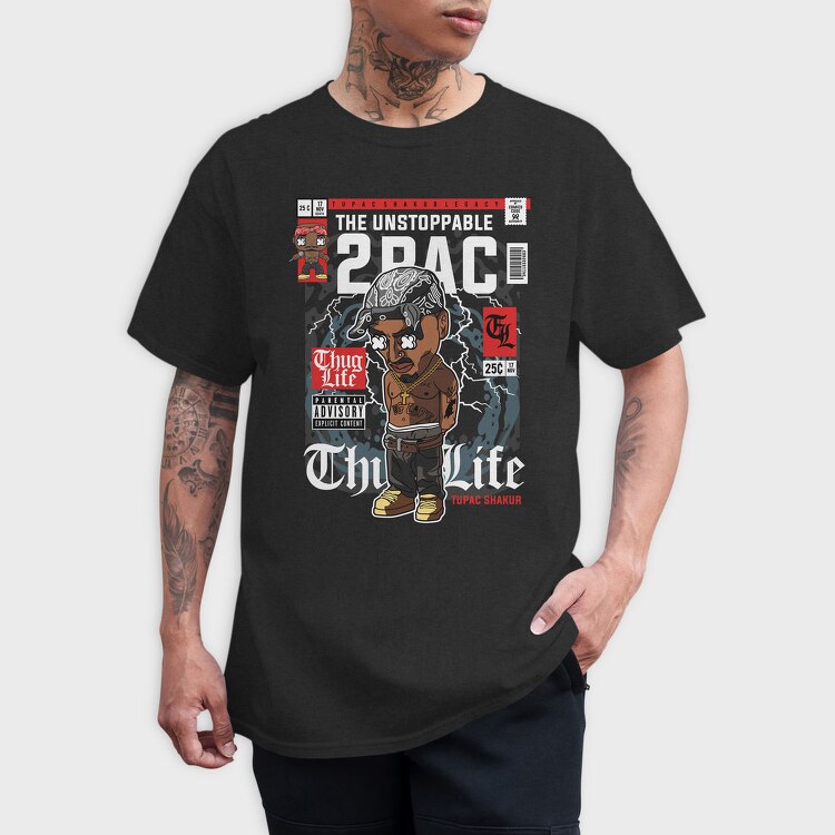 Tupac Legacy Streetwear, Tricou Barbati (Unisex)