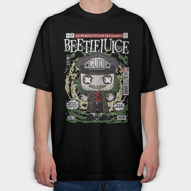 Beetlejuice Guide, Tricou Oversize Barbati (Unisex)