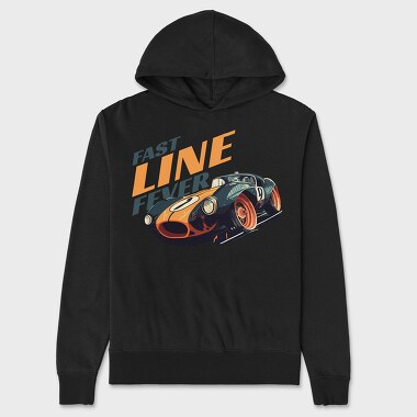 Classic Racing Car Fast Line Fever, Hanorac Oversize Barbati (Unisex)