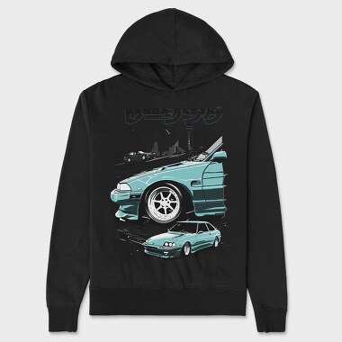 Drifting Japanese Cars Customized Moon City, Hanorac Oversize Barbati (Unisex)