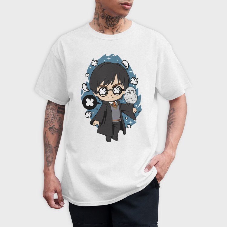 Harry Potter Chibi Magic, Tricou Barbati (Unisex)