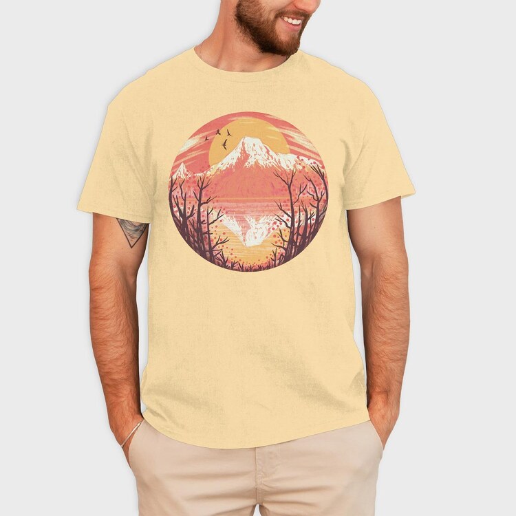 Vulcan Sunset, Tricou Barbati (Unisex)