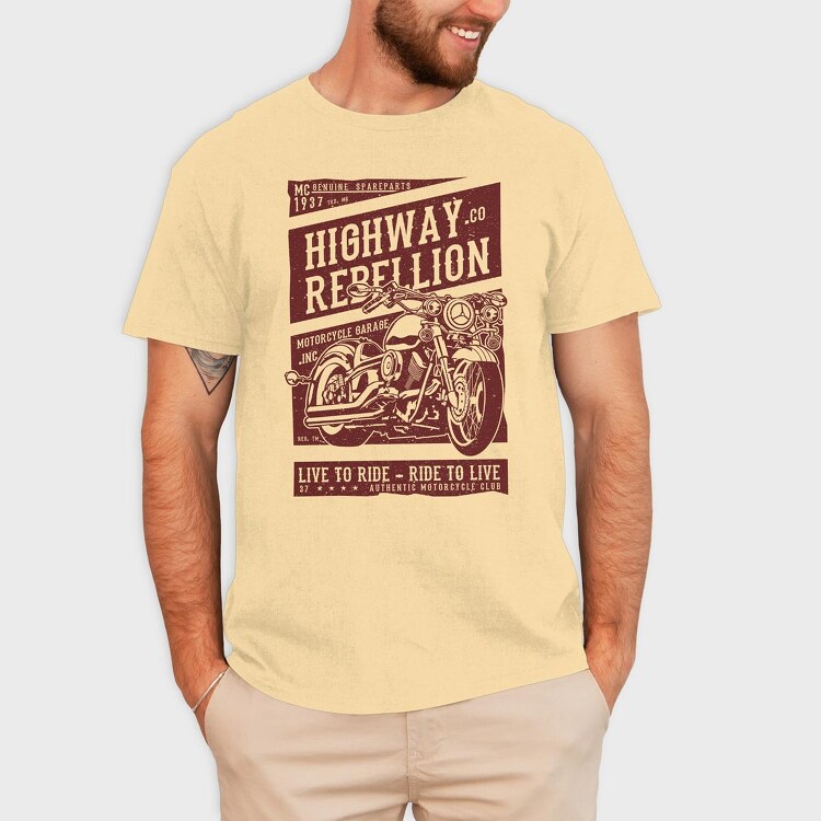 Highway Rebellion, Tricou Barbati (Unisex)