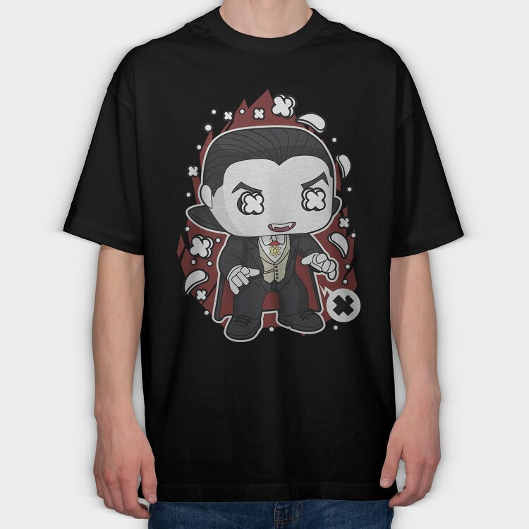Vampire King Chibi, Tricou Oversize Barbati (Unisex)