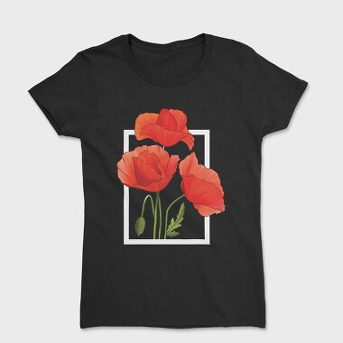 Tricou Femei, Watercolor Poppies