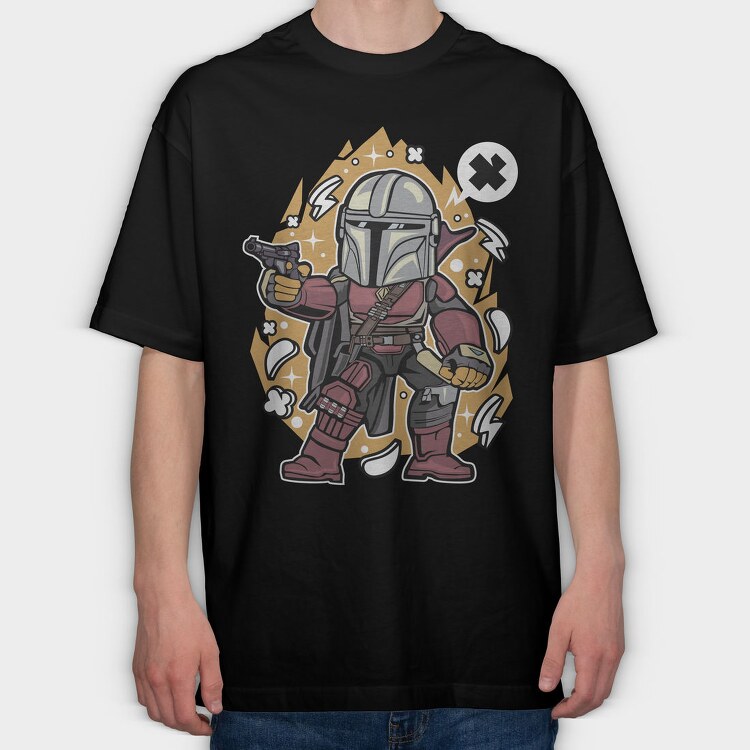 Mandalorian Blast, Tricou Oversize Barbati (Unisex)