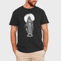 Ilustracion Estatua Con Usin, Tricou Barbati (Unisex)
