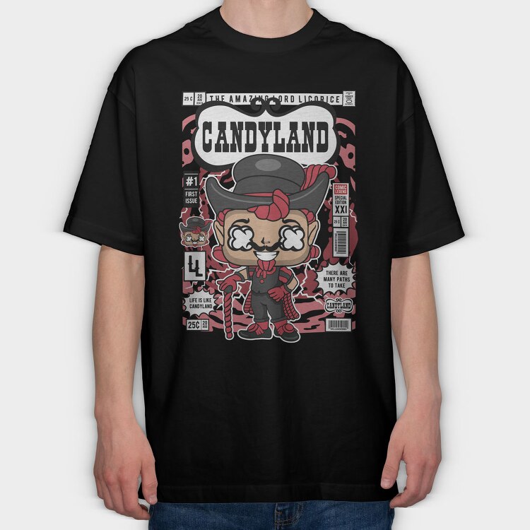 Candyland Licorice Devil, Tricou Oversize Barbati (Unisex)