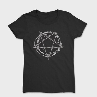 Tricou Femei, Barbed Wire Pentagram