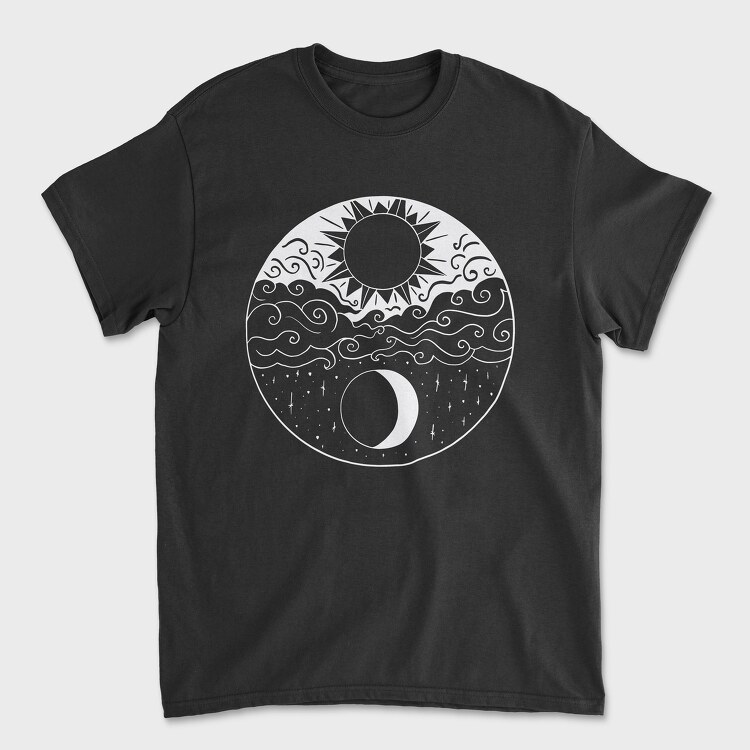 Moon And Sun, Tricou Barbati (Unisex)