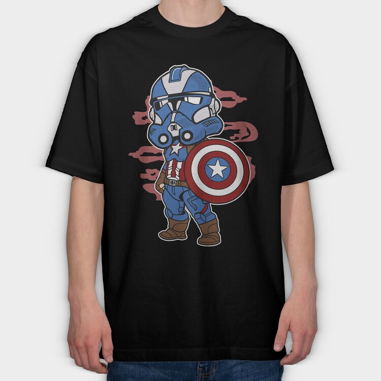 Captain America Stormtrooper, Tricou Oversize Barbati (Unisex)