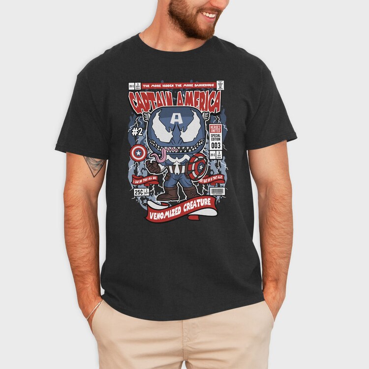 Captain Venomized, Tricou Barbati (Unisex)