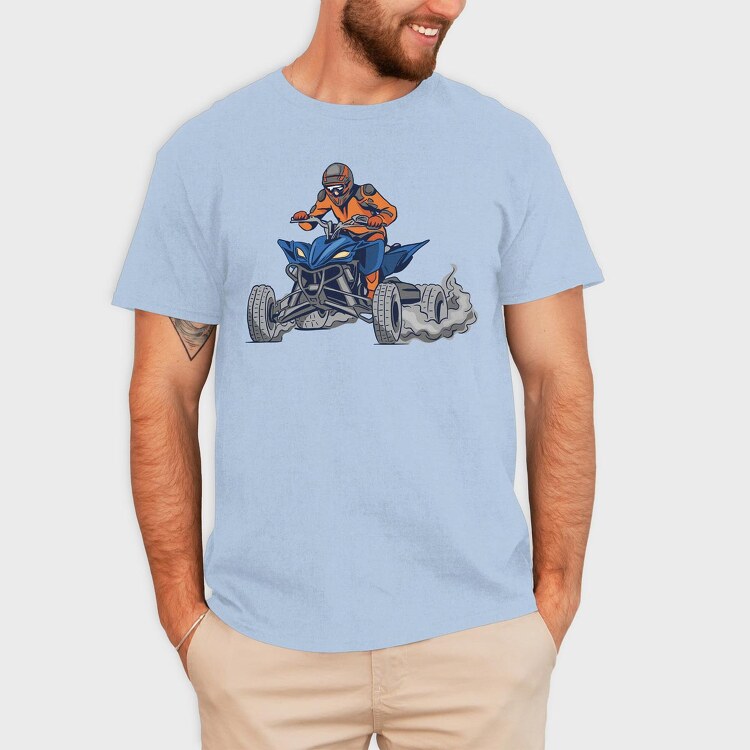 Quad Bike Illustration, Tricou Barbati (Unisex)