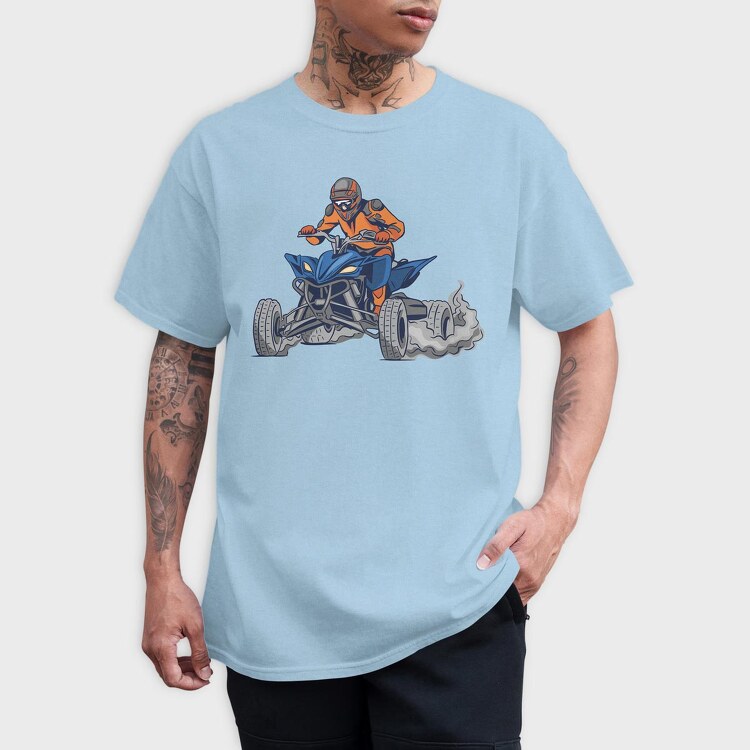 Quad Bike Illustration, Tricou Barbati (Unisex)