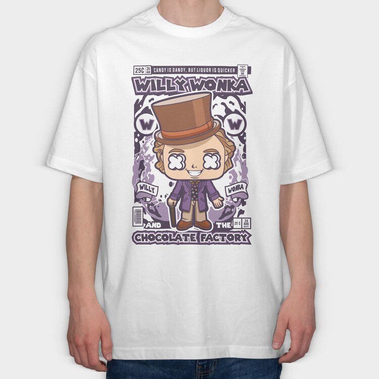 Willy Wonkas Candy Quest, Tricou Oversize Barbati (Unisex)