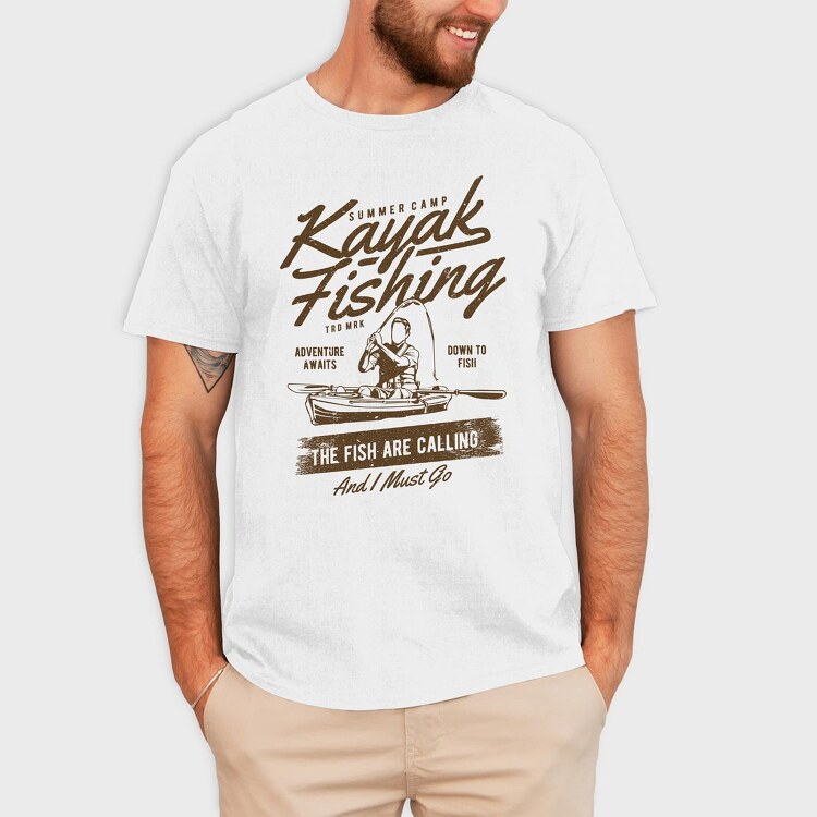 Kayak Fishing, Tricou Barbati (Unisex)