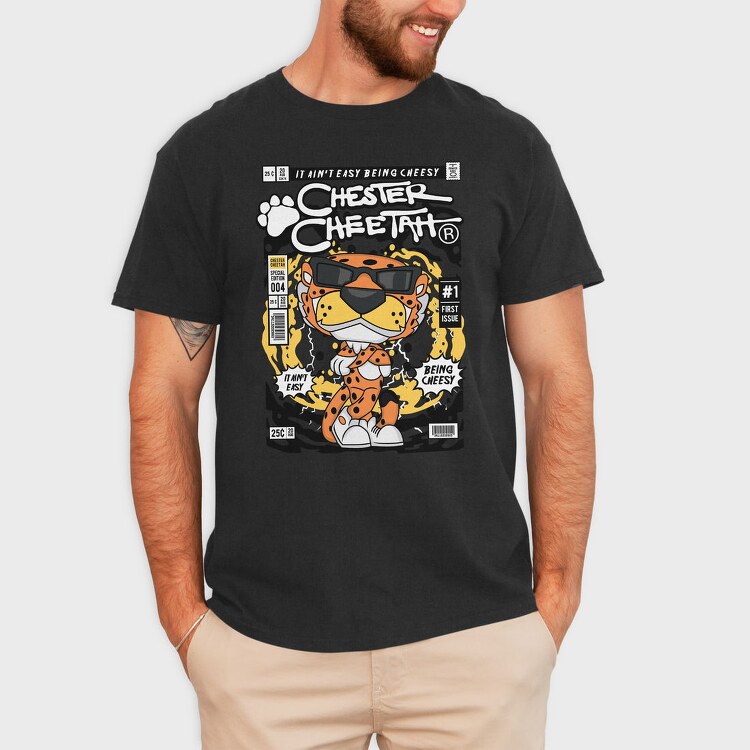 Cheesy Cheetah Vibes, Tricou Barbati (Unisex)