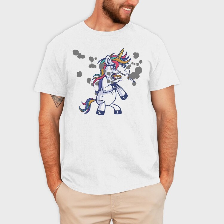 Unicorn Smoke, Tricou Barbati (Unisex)