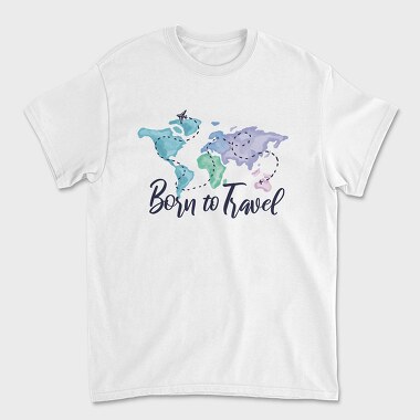 Tricou Barbati (Unisex), Born To Travel