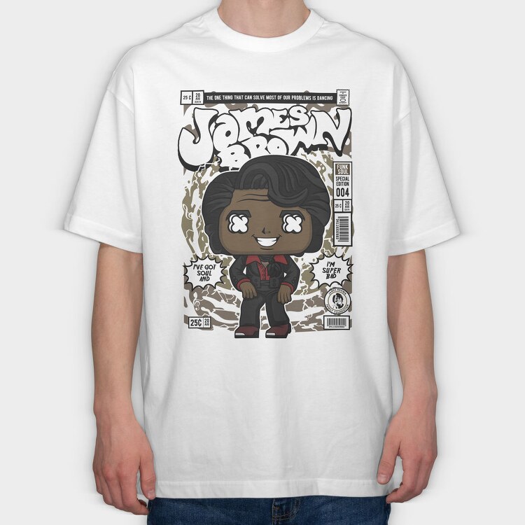 James Brown Funk Soul, Tricou Oversize Barbati (Unisex)