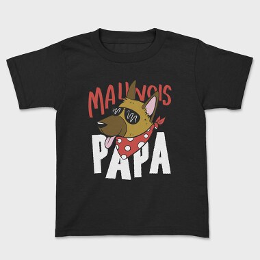 Cartoon Dog With Sunglasses Malinois Papa, Tricou Copii