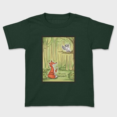 Cute Fox And Owl, Tricou Copii